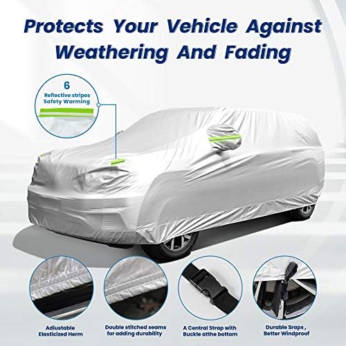 כיסוי מכוניות של גורדיטה, כיסויי מכוניות אטומות למים לרכב לרכבים בכל עונת מזג האוויר הגנה על UV אטום שלג מכסה מכונית