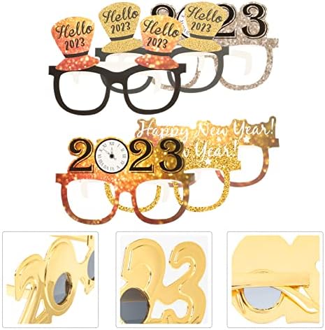Soimiss 2023 משקפיים 6 חבילה שנה טובה משקפי ראייה 2023 מפוארים לשנה החדשה משקפיים משקפיים חגיגה טובות למסיבות
