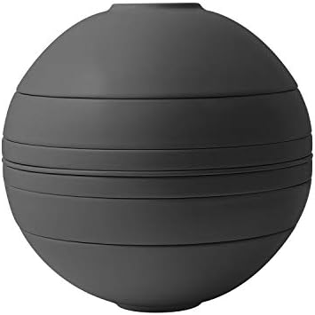 Villeroy & Boch Iconic La Boule Object Object עם משטח מרגש, חרסינה פרימיום, בטוח למדיח כלים, שחור