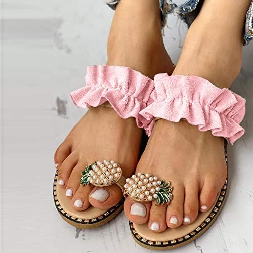 נעלי בית לנשים מקורה בנות פרל שטוח בוהמי סגנון מקרית סנדלי כפכפים חוף נעלי קשת תמיכת סנדלי נשים סנדלים