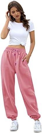 מכנסי טרנינג תחתונים של נשים מכנסי טרנינג בכיסי חדר כושר ספורטיבי ספורטיבי מתאים למכנסי טרקלין