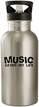 מוסיקה של קניק קניק מוסיקה הצילה את חיי - בקבוק מים חיצוני פלדה אל חלד 20oz, כסף