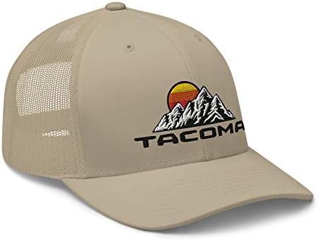 אפשרויות רקומות, רב צבעוניות, כובע העיר טקומה. טקומה וושינגטון. כובע וינטג 'רטרו. כובע משאית טקומה