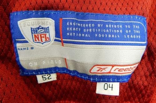2004 סן פרנסיסקו 49ers Blank משחק הונפק אדום ג'רזי 52 DP34698 - משחק NFL לא חתום בשימוש בגופיות