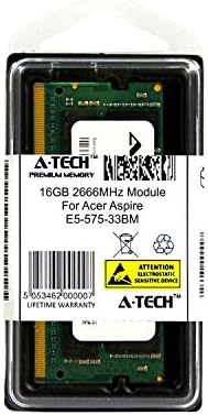 מודול A-Tech 16GB עבור ACER ASPIRE E5-575-33BM מחשב נייד ומחברת תואם DDR4 2666MHz זיכרון זיכרון