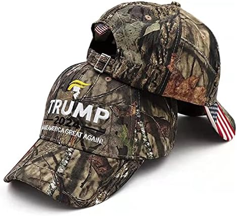 טראמפ 2024 כובע דונלד טראמפ כובע 2024 לשמור אמריקה נהדר כובע מגע הסוואה רקום מתכוונן בייסבול כובע