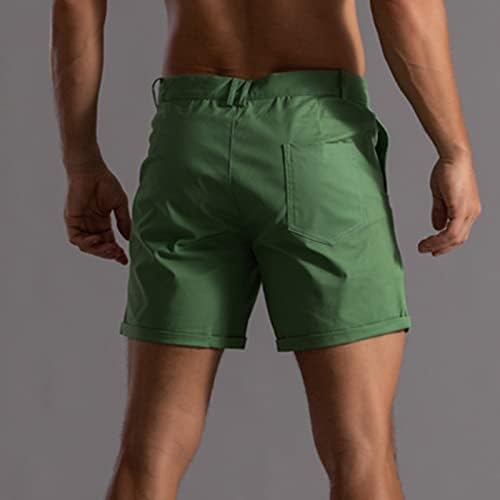 Gaxdetde Mens קיץ מכנסי צבע אחיד מכנסי כיס משוחרר ספורט מזדמן יבש מהיר מפעיל מכנסיים קצרים ישרים גברים