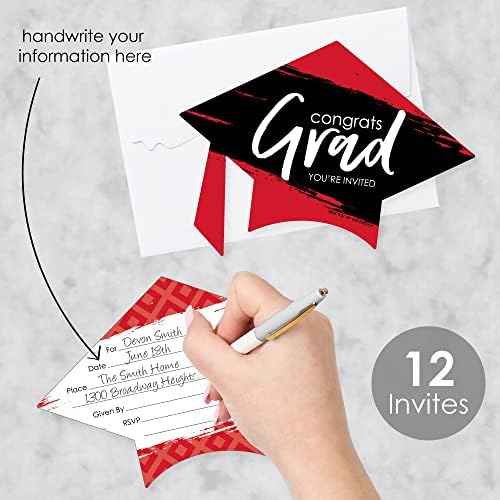 נקודה גדולה של אושר אדום גראד - הטוב ביותר שעוד לא יגיע - 12 הזמנות מילוי בצורתו ו -12 ערכת כרטיסי תודה