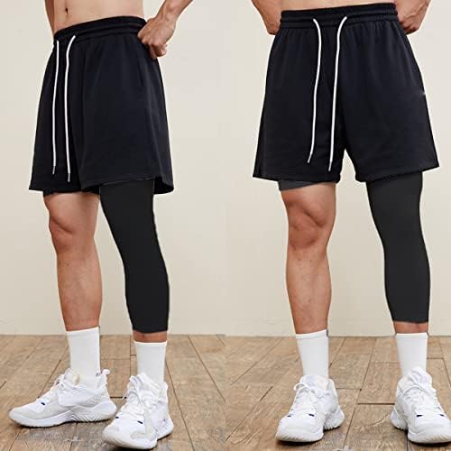 ג ' ונסקארט גברים של 3/4 אחד רגל דחיסת קאפרי גרביונים מכנסיים אתלטי בסיס שכבה תחתונים