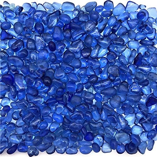 Seewoode AG216 50G 7-10 ממ חצץ כחול זיגוג צבעוני קריסטל בודהה אבני אקווריום אקווריום אבני עיצוב ומנות מינרלים