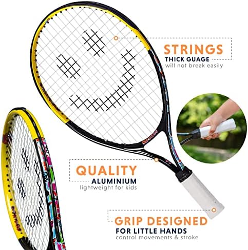 מחבט טניס לילדים לפי מועדון טניס רחוב. ציוד נכון עוזר לך ללמוד מהר יותר ולשחק טוב יותר!