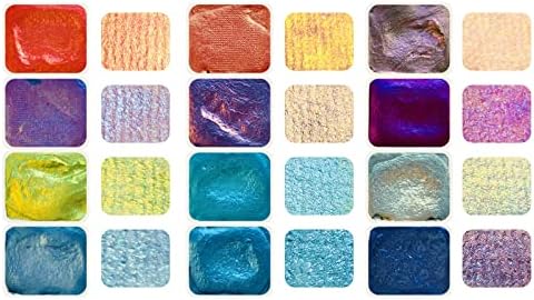 גלריית אמנות CSY צבעי צבעי מים מטאלי הגדרת נצנצים בעבוד