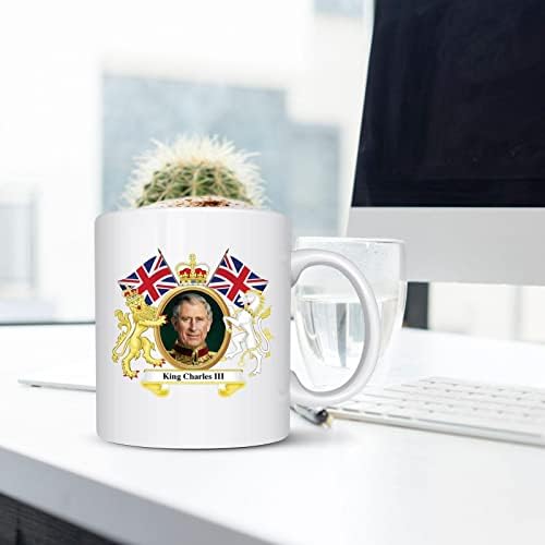 הולזוגול מלך צ 'ארלס הכתרת ספל, קרמיקה קפה ספלי שמציעה הוד מלכותו המלך, חגיגת מלך צ' ארלס השלישי אמנות