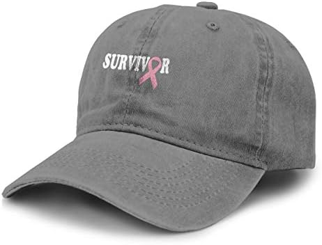 שד סרטן הישרדות יוניסקס מתכוונן בייסבול כובעי ג ' ינס כובעי קאובוי כובעים