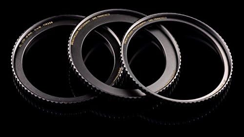 צילום פריצת דרך 82 ממ עד 105 ממ טבעת מתאם עדשות מדרגות למסננים, עשויה פליז מכונה CNC עם גימור אלקטרוני-שחור