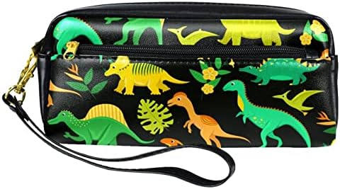 תיק קוסמטי של TbouoBt לנשים, תיקי איפור מרווחים מרווחים כיס טאלטיקה מתנה לטיול, דינוזאור מונסטרה חיה מצוירת