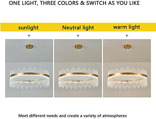 נברשת קריסטל מודרנית Uxury LED תליון תאורת תאורה סגלגל גשם סגלגל נברשת גובה מתכוונן לסלון פינת