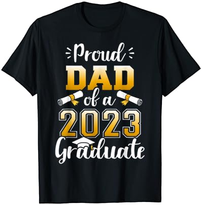 אבא גאה לכיתה של 2023 סיום לימודים בוגרים חולצת טריקו