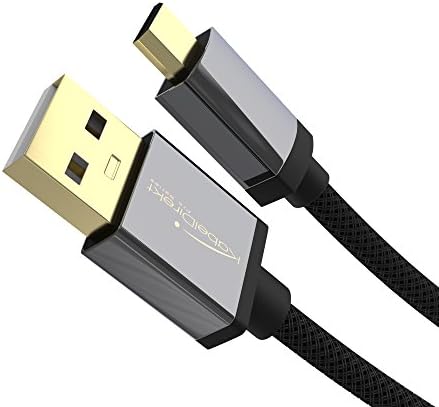 Kabeldirekt - 3 x 3.28ft ניילון שחור מיקרו USB 2.0 סינכרון וכבל טעינה - סדרה עליונה