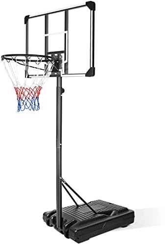 ספורט נייד כדורסל חישוק מערכת סטנד גובה מתכוונן 6.2 רגל-8.5 רגל עם 36 אינץ קרש גב וגלגלים עבור נוער