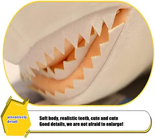 הדמיית לב זעירה צעצועי קטיפה של כריש לבן נהדר, 35 אינץ