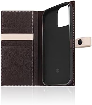 תיק ארנק עור תואם לאייפון 14 פרו, מהדורה ד8 מלא גרגר עור יומן להעיף כיסוי כרטיס חריץ מחזיק עם קופסת מתנה, בעבודת