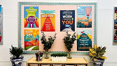 קישוטי כיתות ספרוטבריט-כרזות מוטיבציה - חשיבה צמיחה חינוכית ומעוררת השראה למורה ולתלמידים