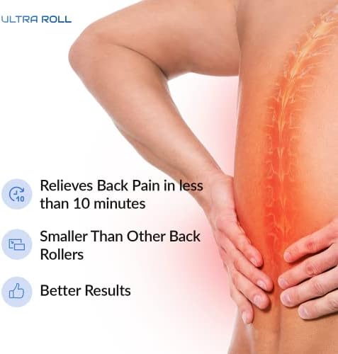 רולר קצף רולר אחורי להקלה על כאבי גב, רולר עיסוי שרירים, יעדי צורה נוחה מפעילים נקודות וכאבים טוב יותר