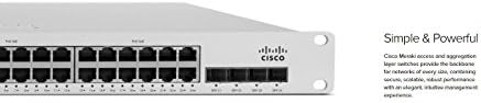 Cisco Meraki MS220-48FP-HW מנוהל על ידי L2 48 Port Gigabit 740W POE Switch