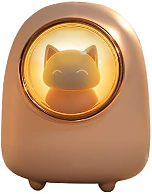 מכשיר אדים אוויר אידוי איכותי קפסולת חלל אלחוטית יצרנית ערפל חתול חמוד עם מנורת לילה לד ורוד לפני הספירה