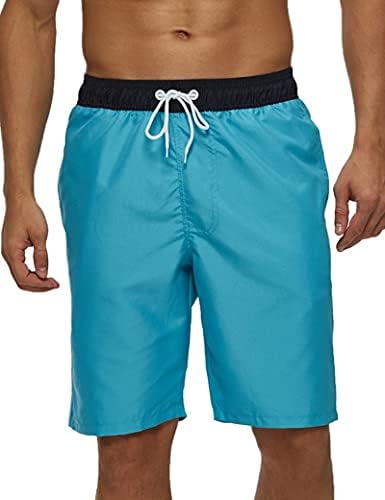 מכנסיים קצרים לשחייה לגברים בגדי ים אתלטיים יבשים מהירים עם אניה