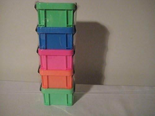 תיבות שימושיות באמת קופסת אחסון מפלסטיק, 0.14 ליטר, 1 1/2in.h x 1 3/4in.d x 2 1/4in., צבעים שונים
