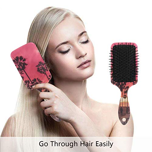 מברשת שיער של כרית אוויר של VIPSK, שקיעה אדומה צבעונית פלסטיק, עיסוי טוב מתאים ומברשת שיער מתנתקת אנטי סטטית לשיער