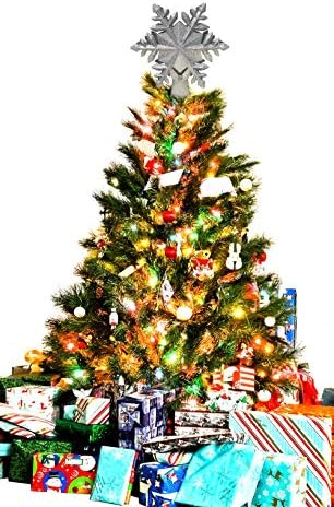 חגגו עץ חג המולד לחג פתית שלג מוארת עץ מואר מקרן - LED יפהפה של שלג מסתובב לקישוטים לחג המולד