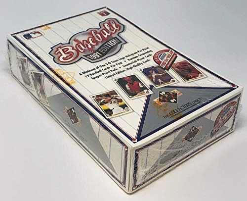 1991 תיבת נייר כסף של סיפון עליון בסדרה נמוך (36 חבילות / 15 קלפים לכל חבילה - MLB