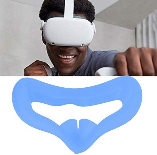 מסכת כיסוי סיליקון של VR פנים, עין הגנה על כיסוי כרית פנים אטום -זיעה כרית כרית רחיצה לאוזניות Oculus