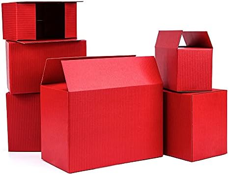שוקלה 914 5 יחידות / 10 יחידות אדום קרטון גלי נייר אחסון קטן תיבת תכשיט אריזת אריזת מתנה תמיכה מותאם אישית