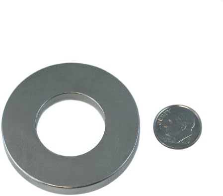 מגנטים יישומיים מגנט ניאודימיום 2 אינץ 'איקס מזהה 1 אינץ' איקס טבעת 1/4 אינץ