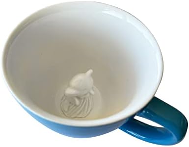 יצור כוסות דולפין קרמיקה כוס-נסתרת בעלי החיים בתוך ספל-יום הולדת, חג &חנוכת בית מתנה עבור קפה & תה אוהבי