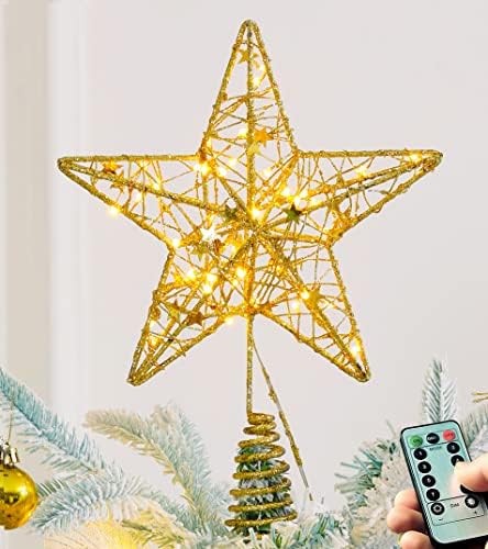 עץ חג המולד ניצב לילה טופר אורות LED אורות כוכב TEETOP כוכב סוללה המופעלת על קישוטים לחג המולד