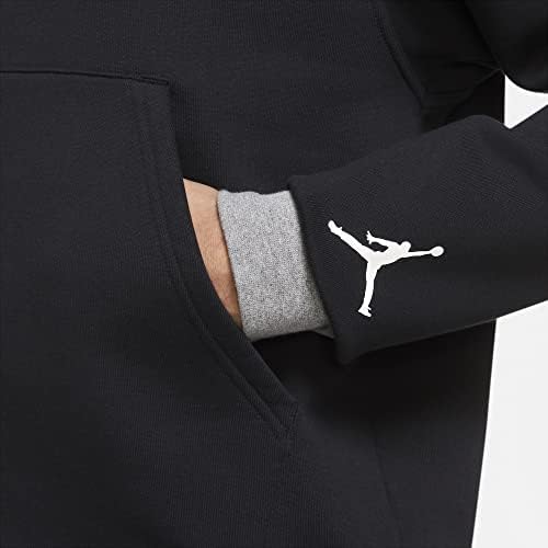Mens Nike Air Jordan Sport DNA DNA סוודר קפוצ'ון קפוצ'ון - שחור