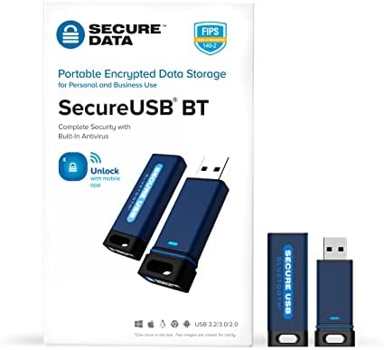 Secureata SecureUSB BT 32GB חומרה מוצפנת USB 3.0 Flash Drive FIP