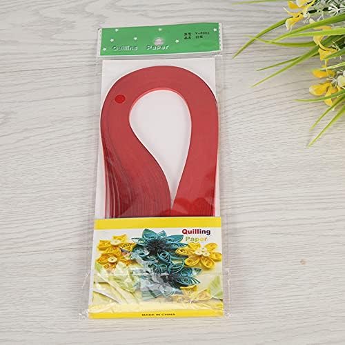600 רצועות רכיבות נייר, רוחב נייר קוטב DIY 3 ממ אורך 39 סמ צבע טהור אוריגמי נייר קישוט מלאכת יד
