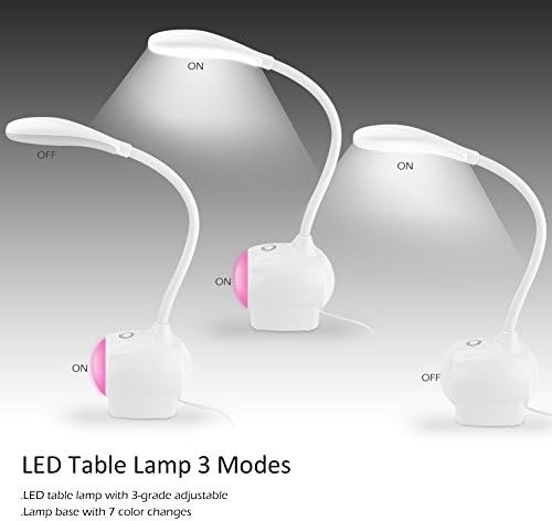 אלופציה עמרית צבעית LED שולחן LED מנורת לוח בקרה רגיש לגע