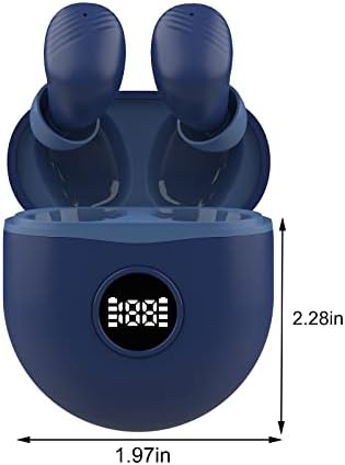 אוזניות אוזניות אלחוטיות של Qonioi - אוזניות אוזניות סטריאו Bluetooth 5.3 עם מיקרופון, תצוגת