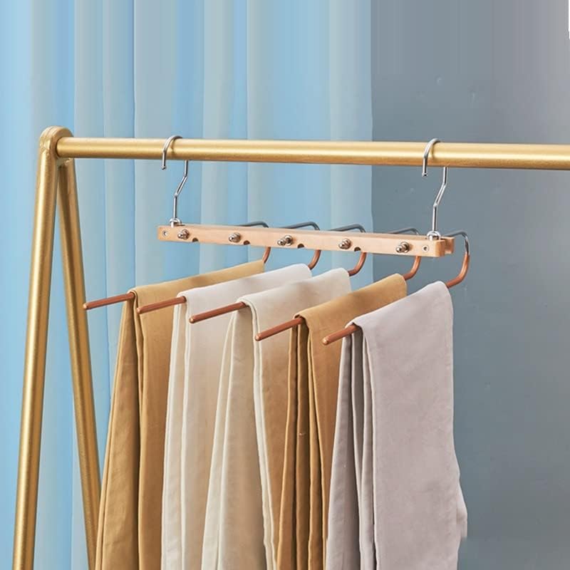 N/A 5 שכבות מכנסיים רב -פונקציונליים מתלה חדר שינה ארון בגדים מתלה מלתחה.