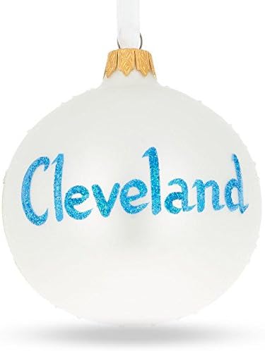 קליבלנד, אוהיו זכוכית כדור חג המולד קישוט 4 סנטימטרים