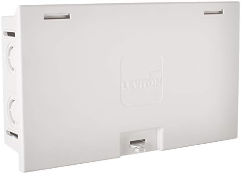 Leviton 47605-28W SMC מארז מדיה מובנה עם כיסוי, 28 אינץ ', לבן & 49605-AST ערכת עניבת אוכף פלסטיק
