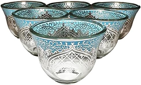 צ ' נדלר אספרסו טורקי ערביקה כוס קפה מגוון עיצוב זמין ממותג 70 מ ל 2.5 עוז סט של 6 כוסות עם קופסת