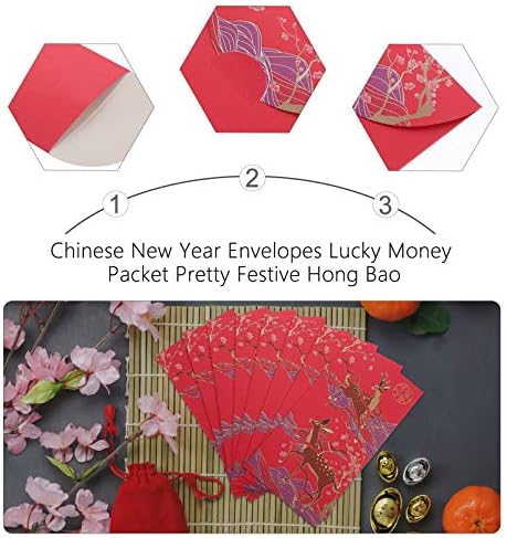 סיני אדום מנות 8 יחידות אדום מעטפות מזל כסף כיס עבור סיני חדש שנה אביב אספקת פסטיבל ארנקי